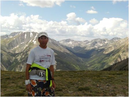 Hawaiian "Pants" Ray at the top of Hope Pass